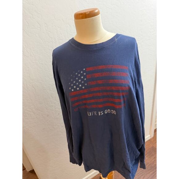 Life Is Good Tops - Life is good flag long sleeve shirt